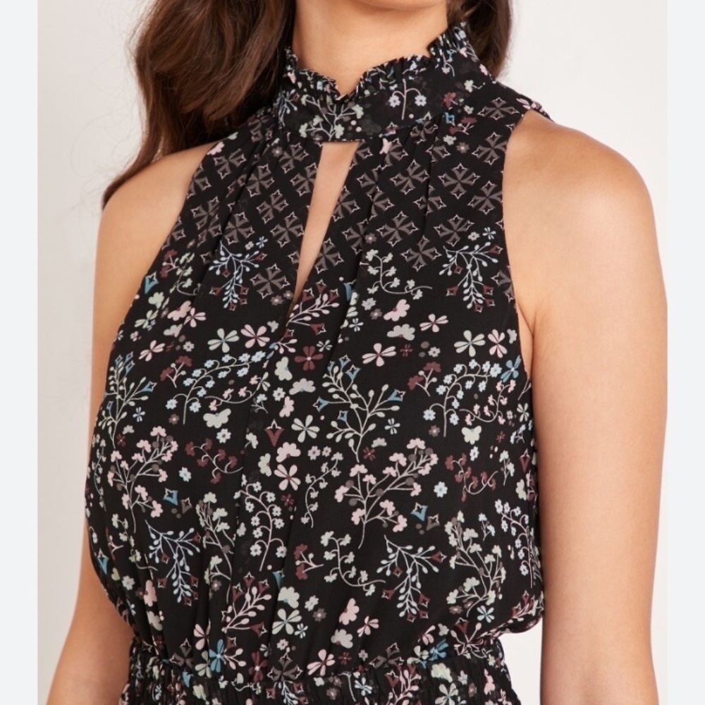 Ted Baker Marcila Hazel Halter Neck Wide Leg Black Floral Jumpsuit Size 3 New - Picture 12 of 13
